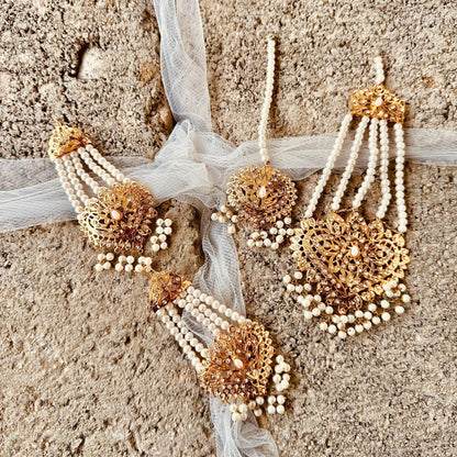 Hyderabadi Pearl Choker and Earrings Online in KSA Riyadh Saudi Arabia Oman Bahrain Qatar