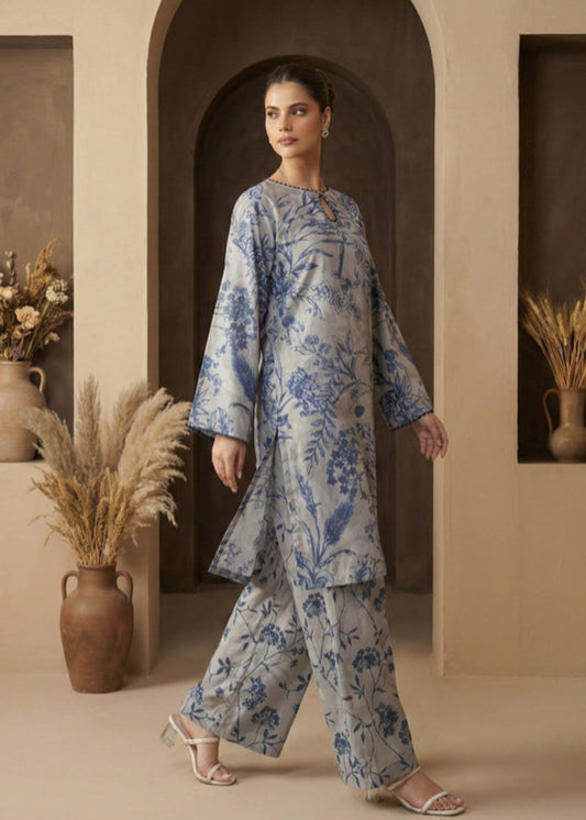 Ice Blue Cotton Viscose Co Ord Set Online in Sri Lanka India Australia