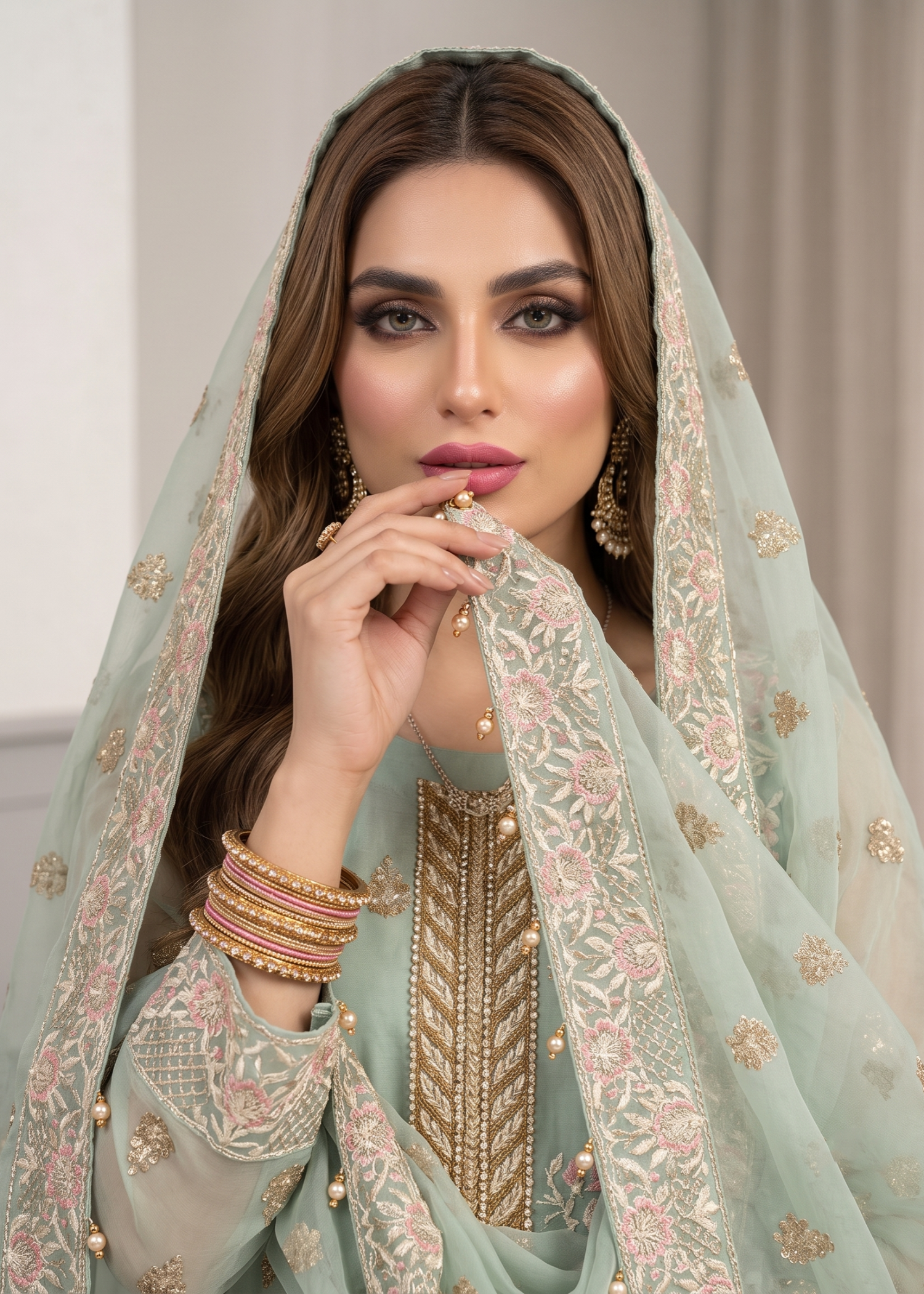 Ice Blue Designer Organza Salwar Suit Online in Dubai UAE Abudhabi Ajman Sharjah