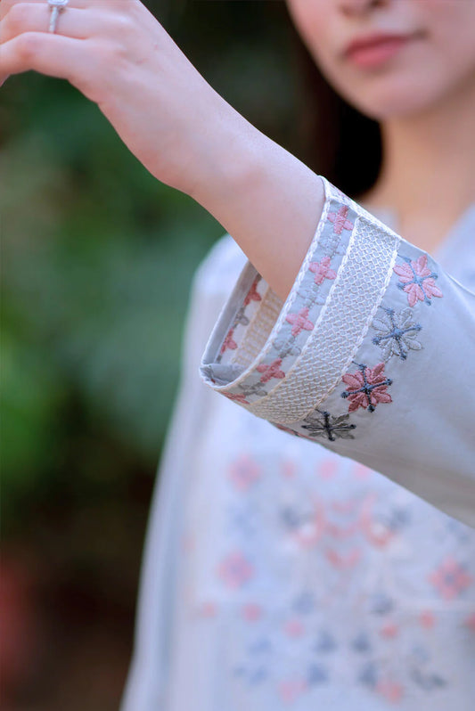 Icy Blue Kurta with Straight Pants