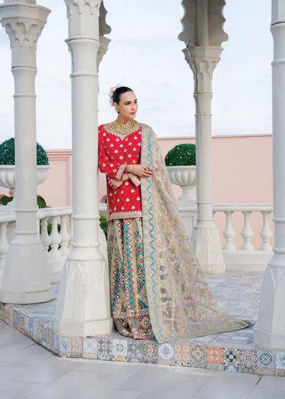Imperial Red Chiffon Lehenga for Women Online in Dubai UAE Abudhabi Ajman Sharjah