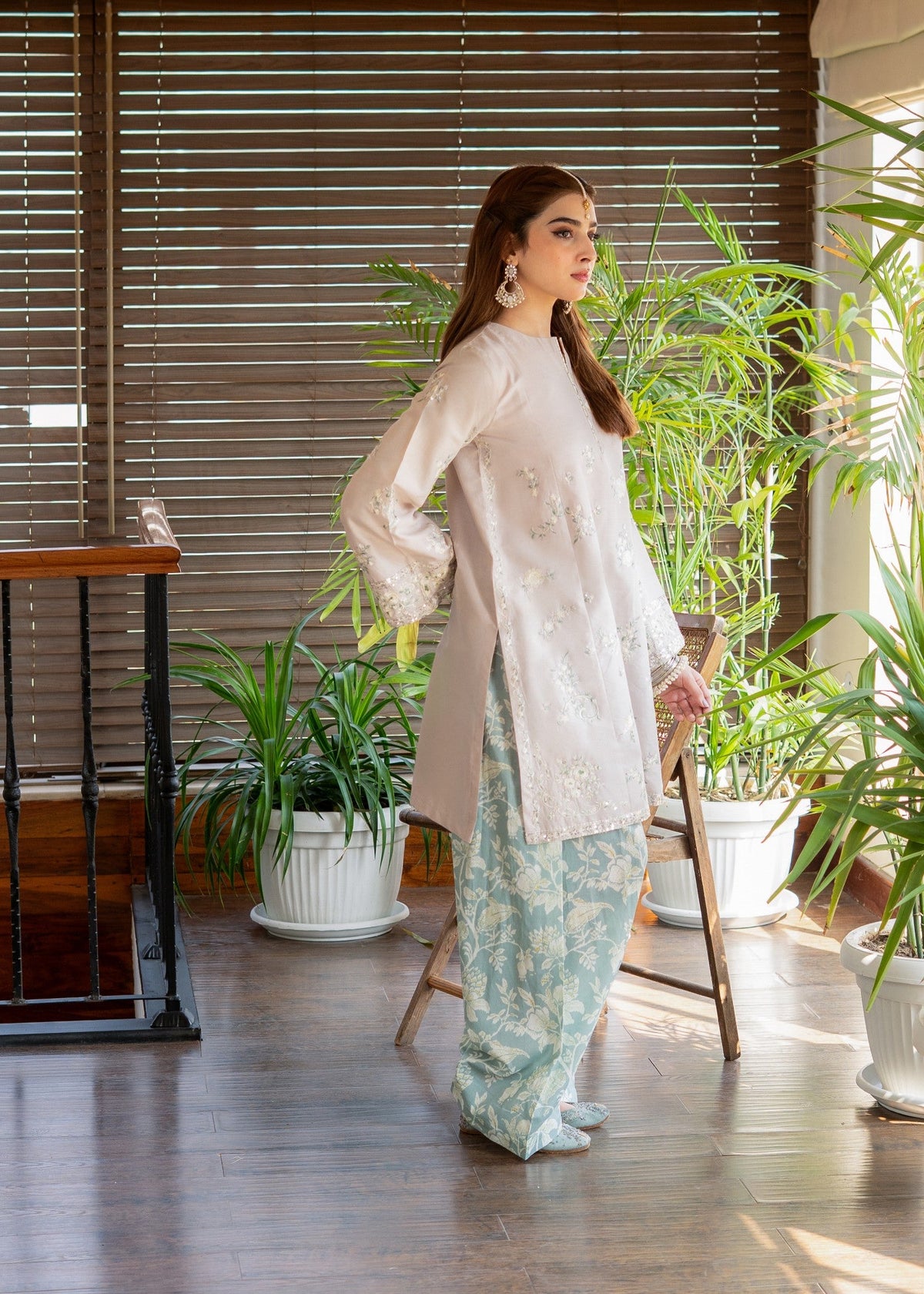 Beige Lawn Farshi Shalwar Kurta Set Online in Dubai DXB UAE Abudhabi Meena Bazaar
