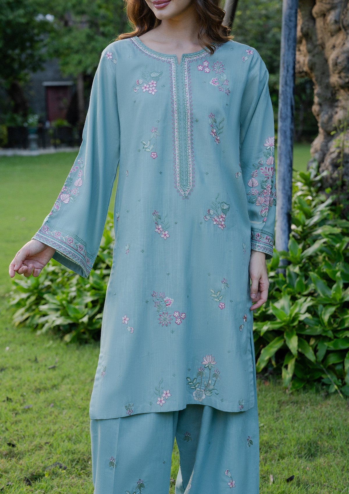Bin Tayyab Garden Edit Khaddar 2 Piece Kurta Set Online in Sri Lanka India Australia