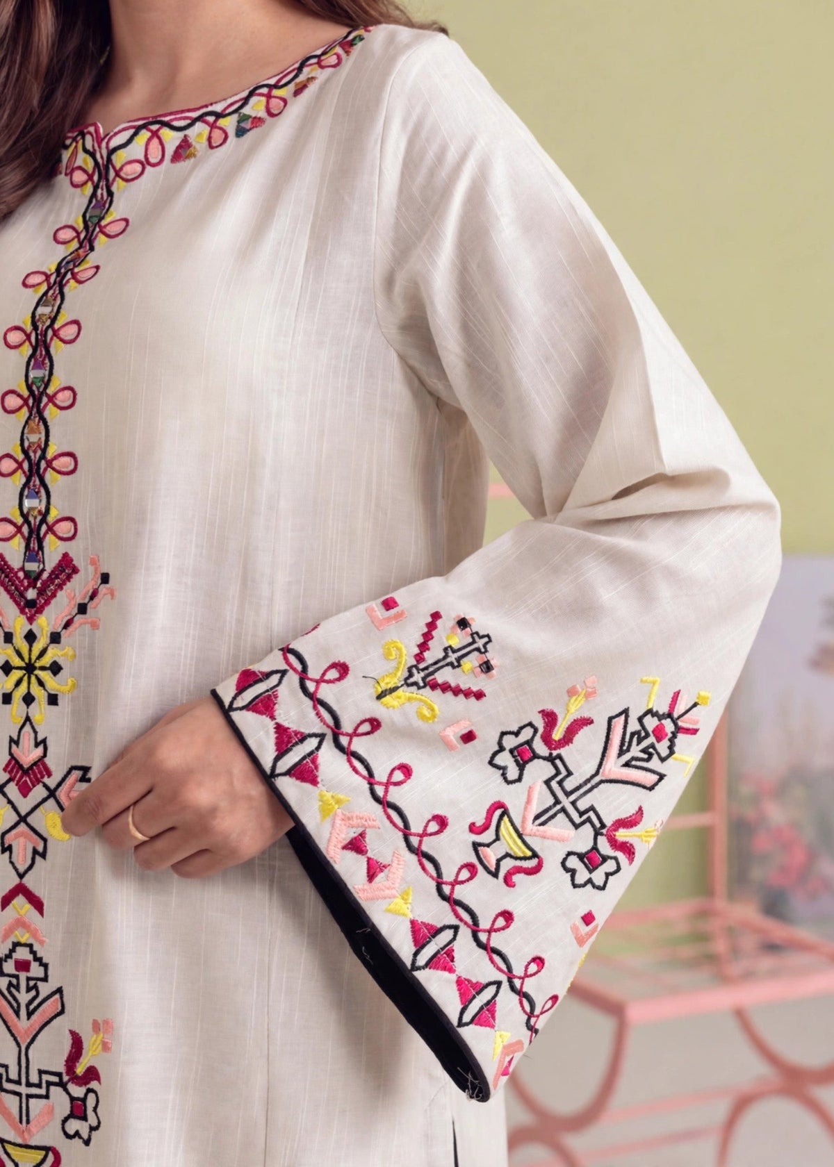 Daily Wear Khaddar Kurta Set with Plazzo Online in Sri Lanka India Australia