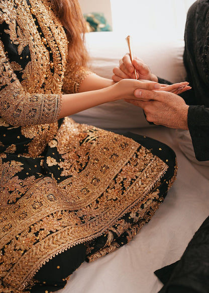 Ladies Black Chiffon Embroidered Pakistani Designer Suits Online in Sri Lanka India Australia
