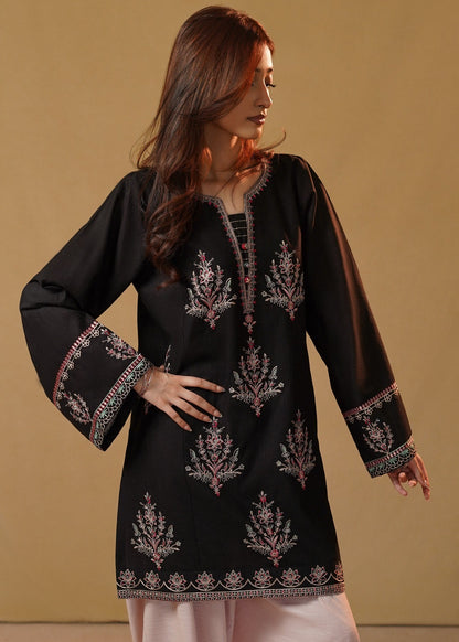 Ladies Black Slub Khaddar Online in UK USA Canada