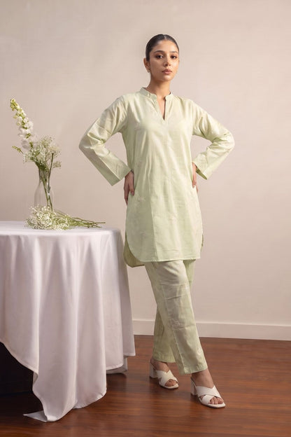 Mint Green Embroidered Lawn Salwar Suit Online in Dubai UAE Abudhabi Ajman Sharjah