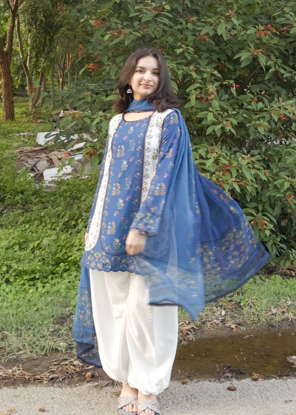 Multi Printed Raw Silk Pakistani Designer Suits Online in Dubai UAE Abudhabi Ajman Sharjah