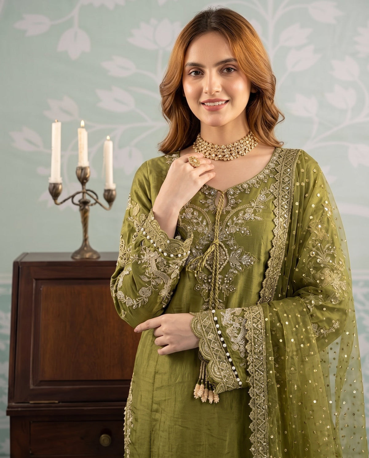 Ladies Silk Embroidered Salwar Kameez Online in KSA Riyadh Saudi Arabia Oman Bahrain Qatar