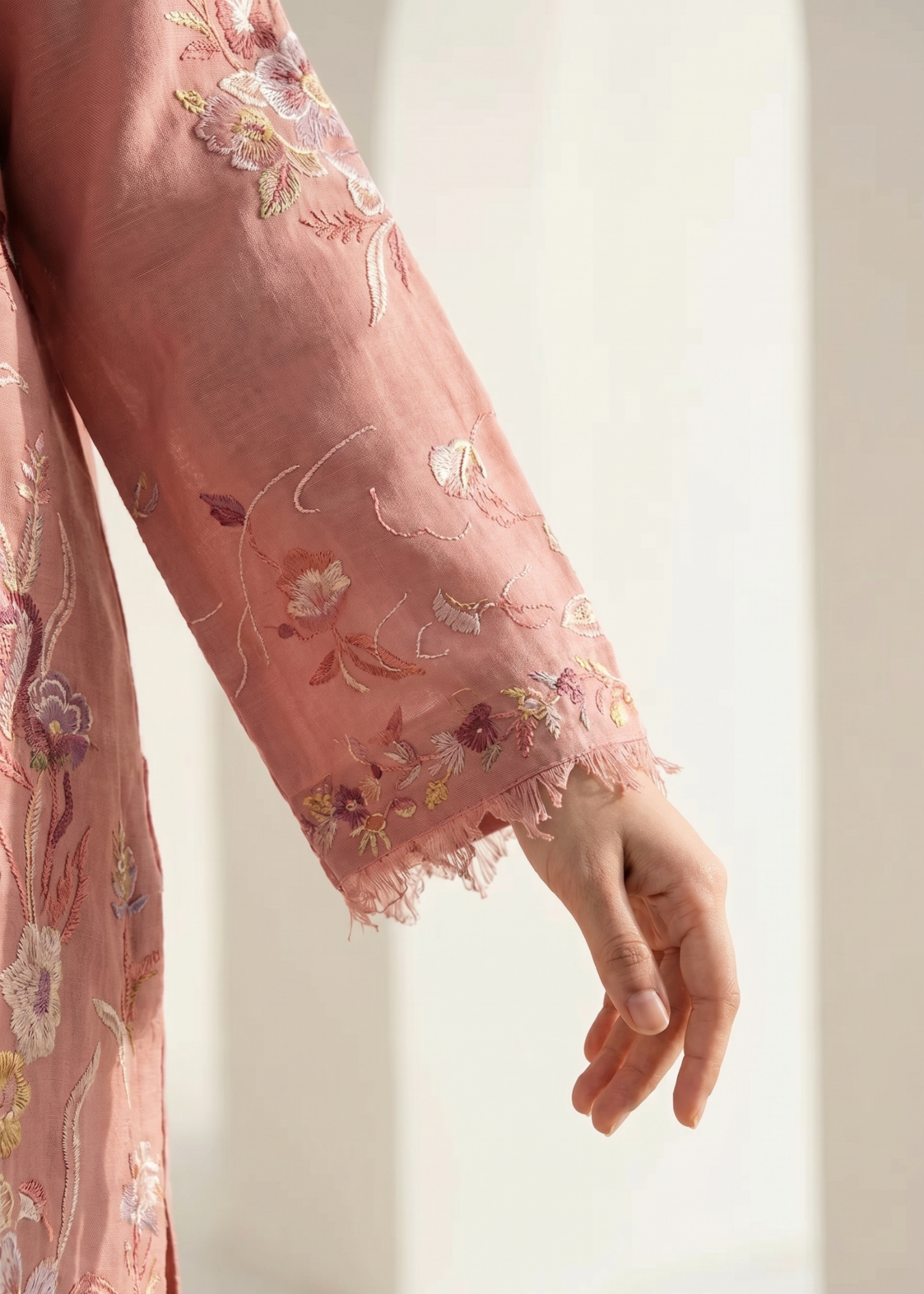Indian Pink 3 Piece Lawn Suit Online in Dubai UAE Abudhabi Ajman Sharjah