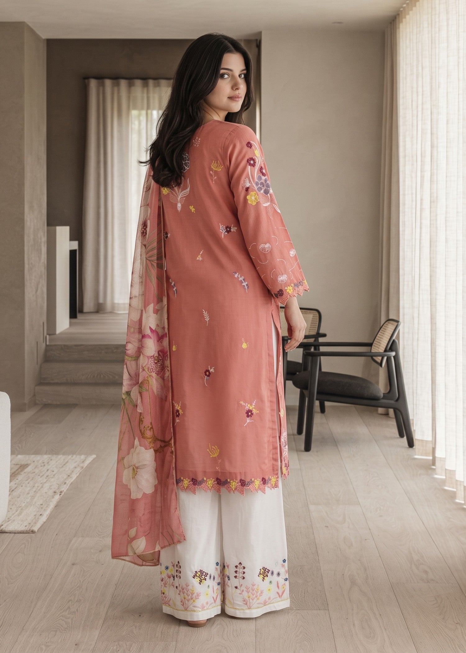 Indian Pink Designer Salwar Suit Online in Dubai UAE Abudhabi Ajman Sharjah