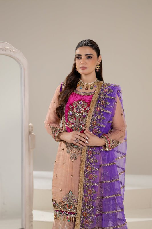 Pink Pure Banarsi Handmade Suit