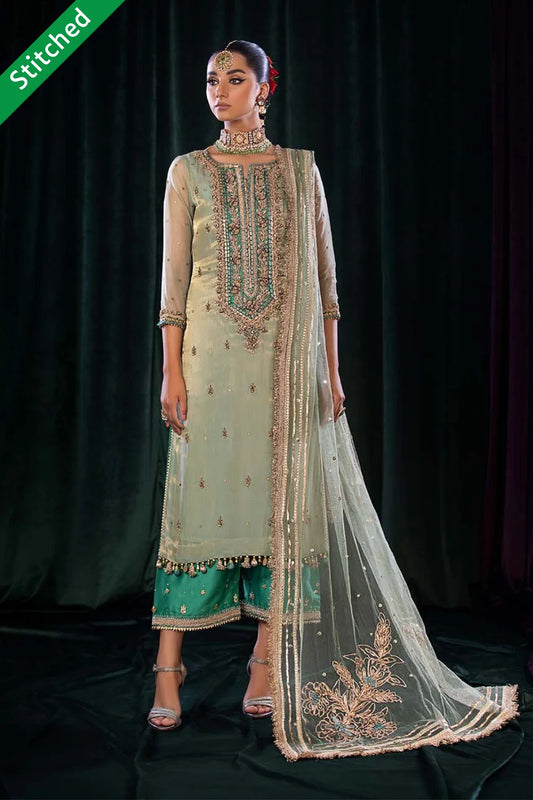 Turquoise Readymade Pure Maysuri Suit