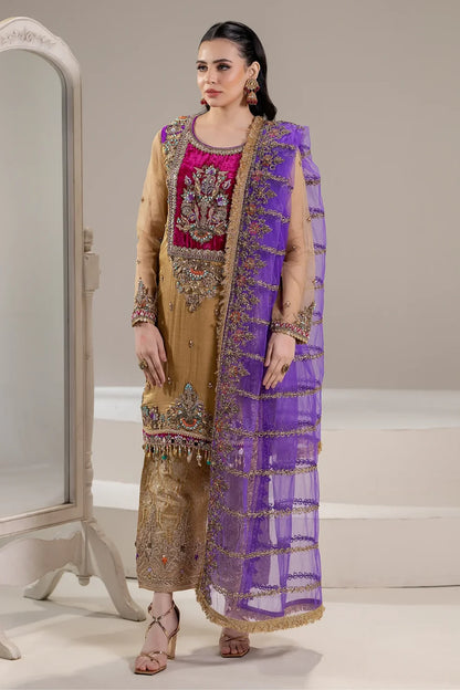 Gold Pure Banarsi Handmade Suit