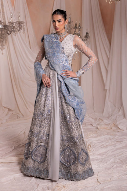 Ivory Embroidered Organza Salwar Kameez Online in Dubai UAE Abudhabi Ajman Sharjah