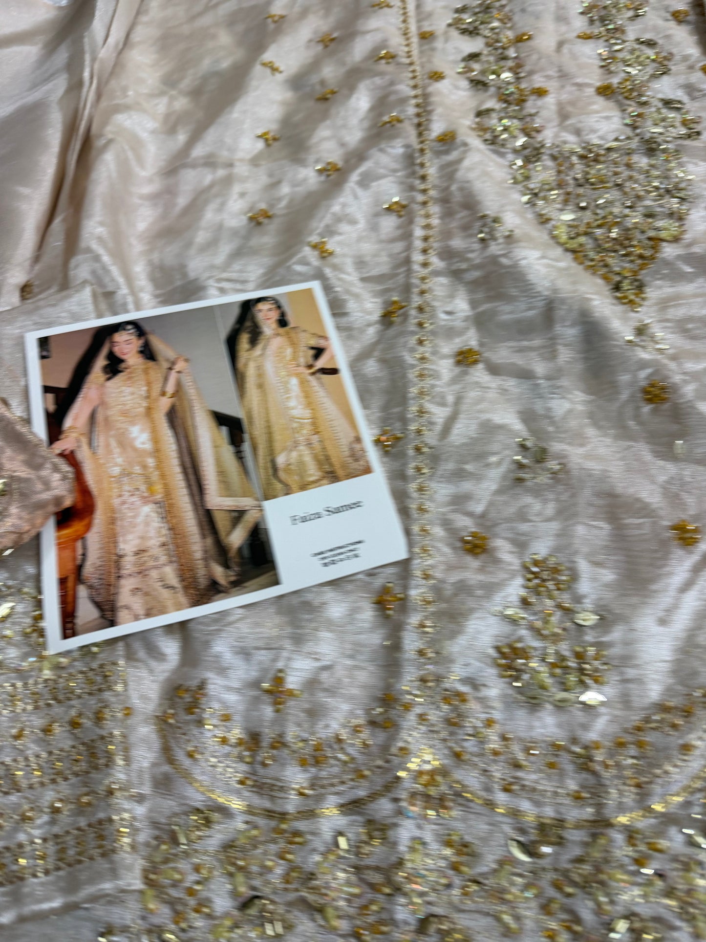 Ivory Gold Bridal Sharara Gharara Lehenga Online in Dubai UAE Abudhabi Ajman Sharjah