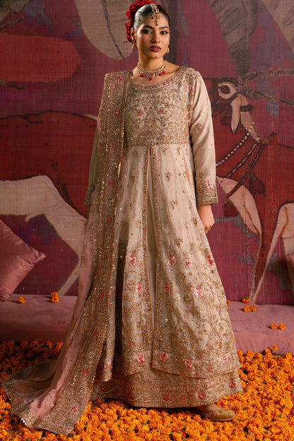 Ivory Hand-Embellished Chiffon Wedding Guest Wear Maxi Online in Dubai UAE Abudhabi Ajman Sharjah