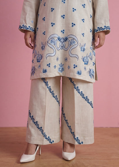 Ivory Khaddar Embroidered Salwar Suit Online in Dubai DXB UAE Abudhabi Meena Bazaar