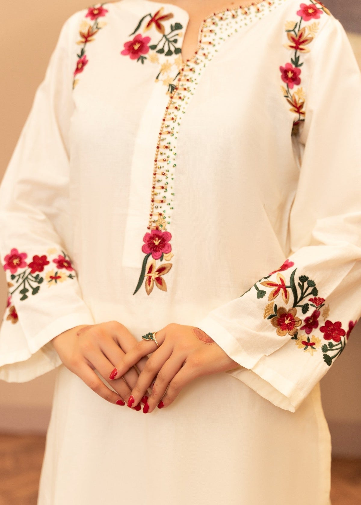 Ivory Lawn Embroidered Pakistani Clothes Online in Dubai DXB UAE Abudhabi Meena Bazaar