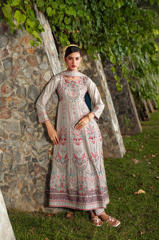 Ivory Multi-Thread Embroidered Lawn Partywear Suit Online in Dubai UAE Abudhabi Ajman Sharjah