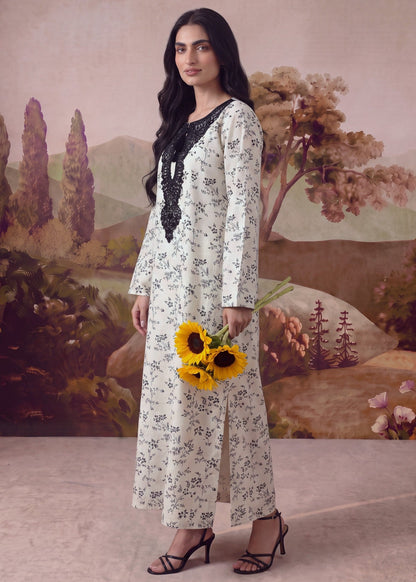 Ivory Patchwork Khaddar Kaftan Online in Dubai DXB UAE Abudhabi Meena Bazaar