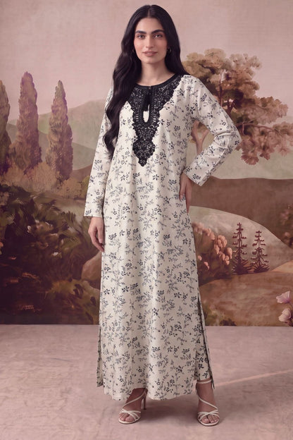 Ivory Patchwork Khaddar Kaftan Online in Dubai UAE Abudhabi Ajman Sharjah
