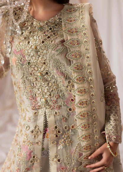 Ivory Raw Silk Sharara Gharara Online in Dubai DXB UAE Abudhabi Meena Bazaar