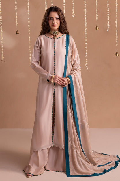 Ivory Raw Silk Sharara Online in Dubai UAE Abudhabi Ajman Sharjah