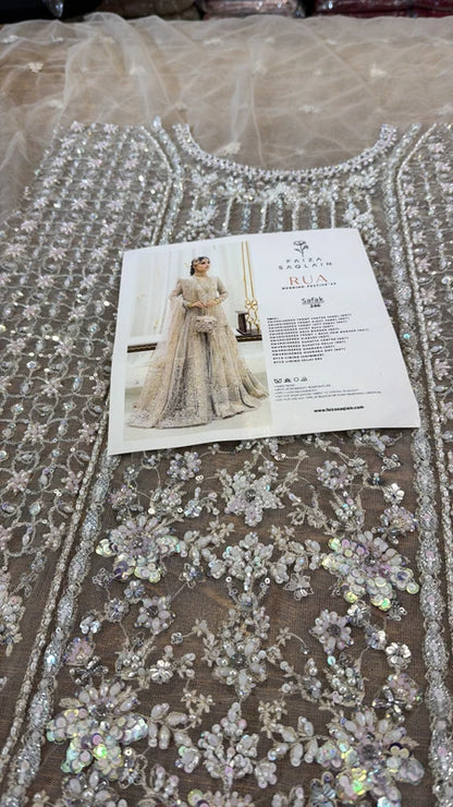 Ivory Handmade Nikah Engagement Bridal Sharara