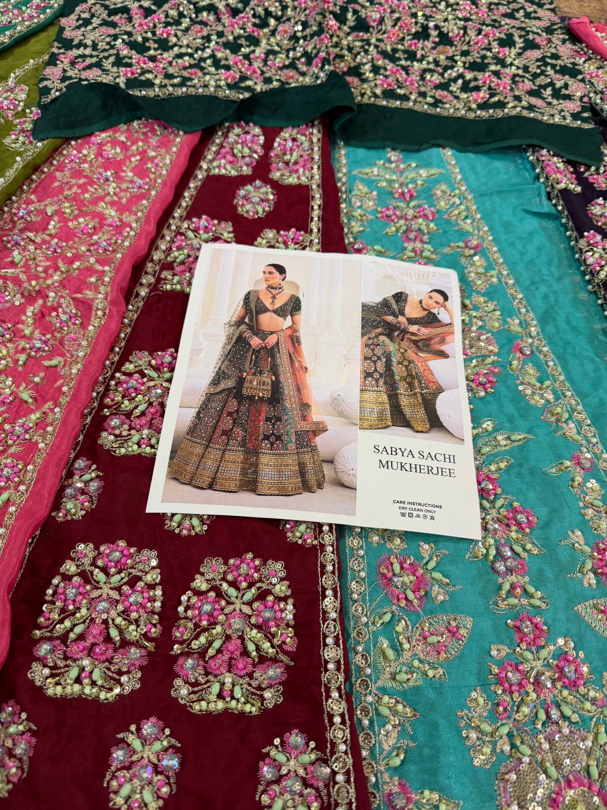 Jewel Tone Chiffon Wedding Lehenga for Reception Online in Dubai UAE Abudhabi Ajman Sharjah