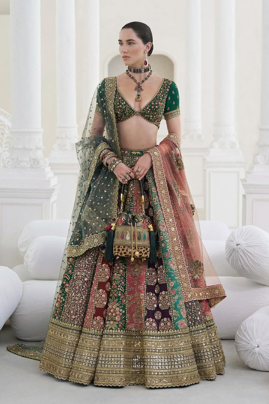 jewel-tone-embellished-Raw_Silk-bridal-lehenga-online-in-dubai-uae-abudhabi-ajman-sharjah