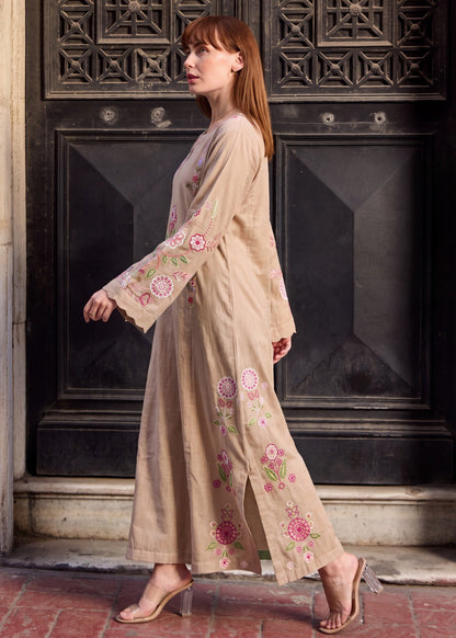 Khaddar Embroidered Kaftan for Women Online in Sri Lanka India Australia