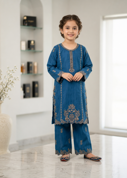 Kids Cotton Kurta Set with Embroidery Online in UK USA Canada