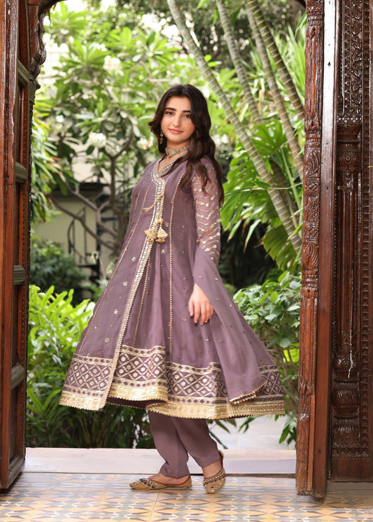Kids Festive Wear Chiffon Angrakha Set Online in UK USA Canada