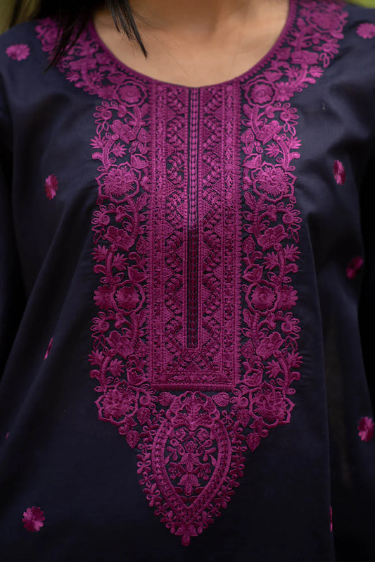 Embroidered Kurta with Straight Pants