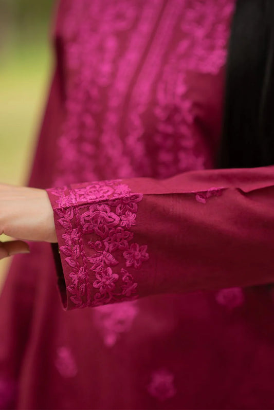 Embroidered Jacquard Lawn Kurta with Pants