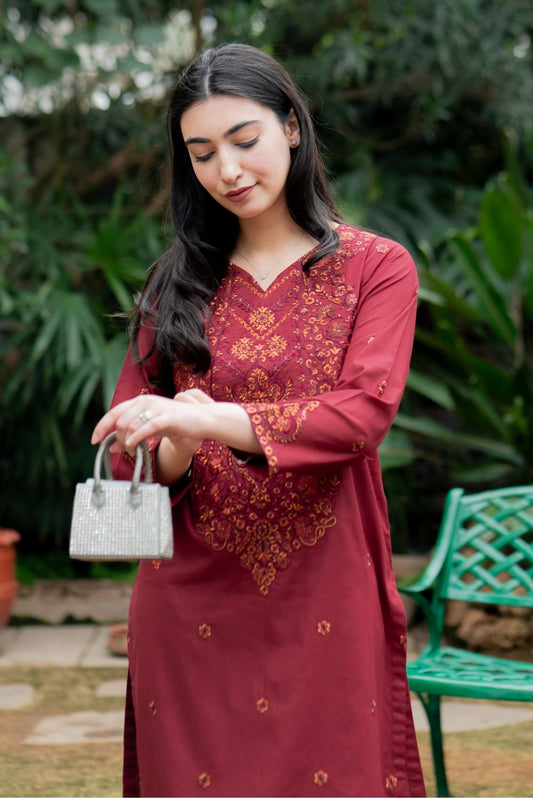 Embroidered Kurta with Pant