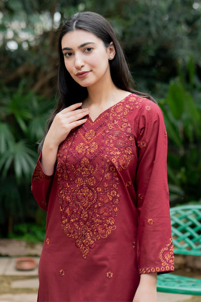 Embroidered Kurta with Pant