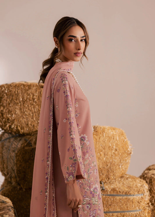 Ladies Apricot Orange Lawn Cotton Kurta Set Online in KSA Riyadh Saudi Arabia Oman Bahrain Qatar