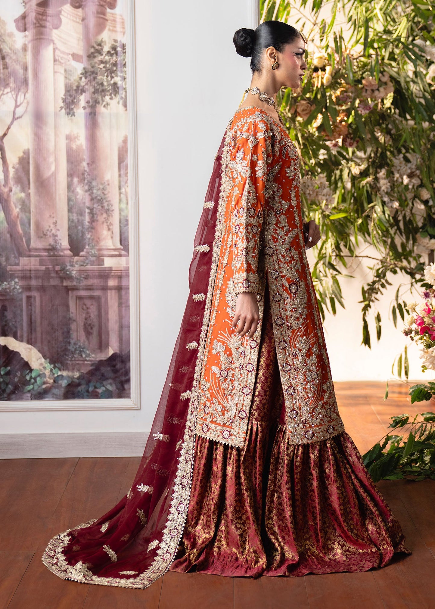 Ladies Banarasi Gharara Wedding Guest Wear Online in UK USA Canada