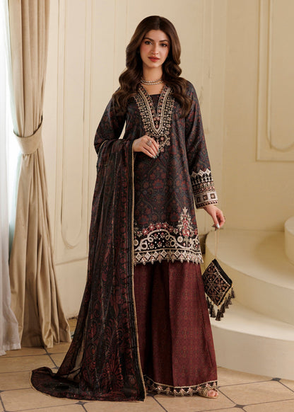 Ladies Black Blended Khaddar Designer Salwar Suit Online in Sri Lanka India Australia