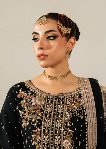 Ladies Black Chiffon 3 Piece Suit Online in UK USA Canada