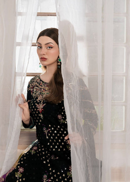 Ladies Black Chiffon Festive Wear Outfit Online in UK USA Canada