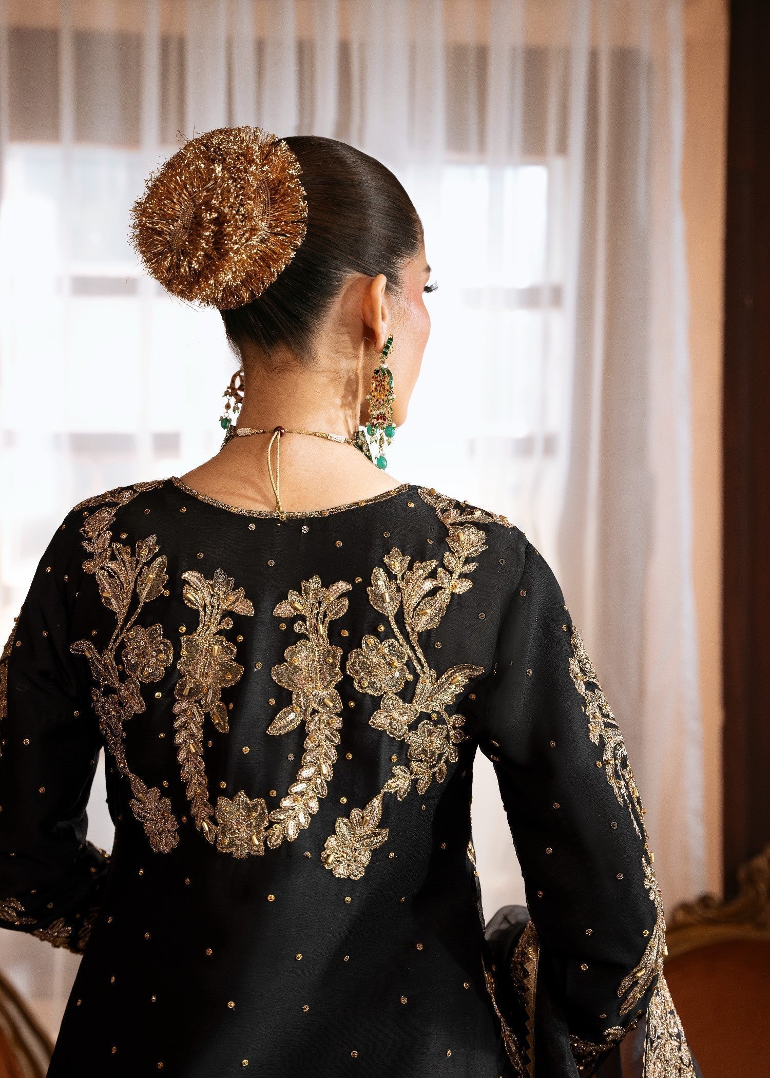 Ladies Black Chiffon Sharara Gharara Online in Sri Lanka India Australia