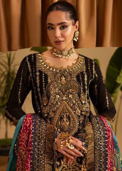 Ladies Black Embellished Chiffon Lehenga Suit Online in Sri Lanka India Australia