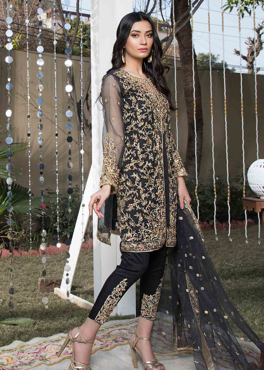 Ladies Black Embellished Gown Online in UK USA Canada
