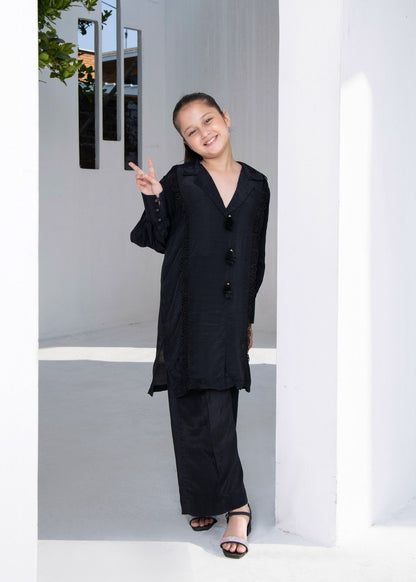 Ladies Black Embellished Kurta Pajama Online in UK USA Canada