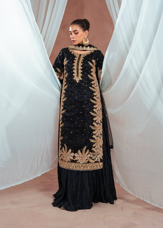 Ladies Black Embellished Lehenga Set Online in UK USA Canada