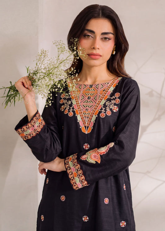 Ladies Black Embroidered Kaftan Online in UK USA Canada