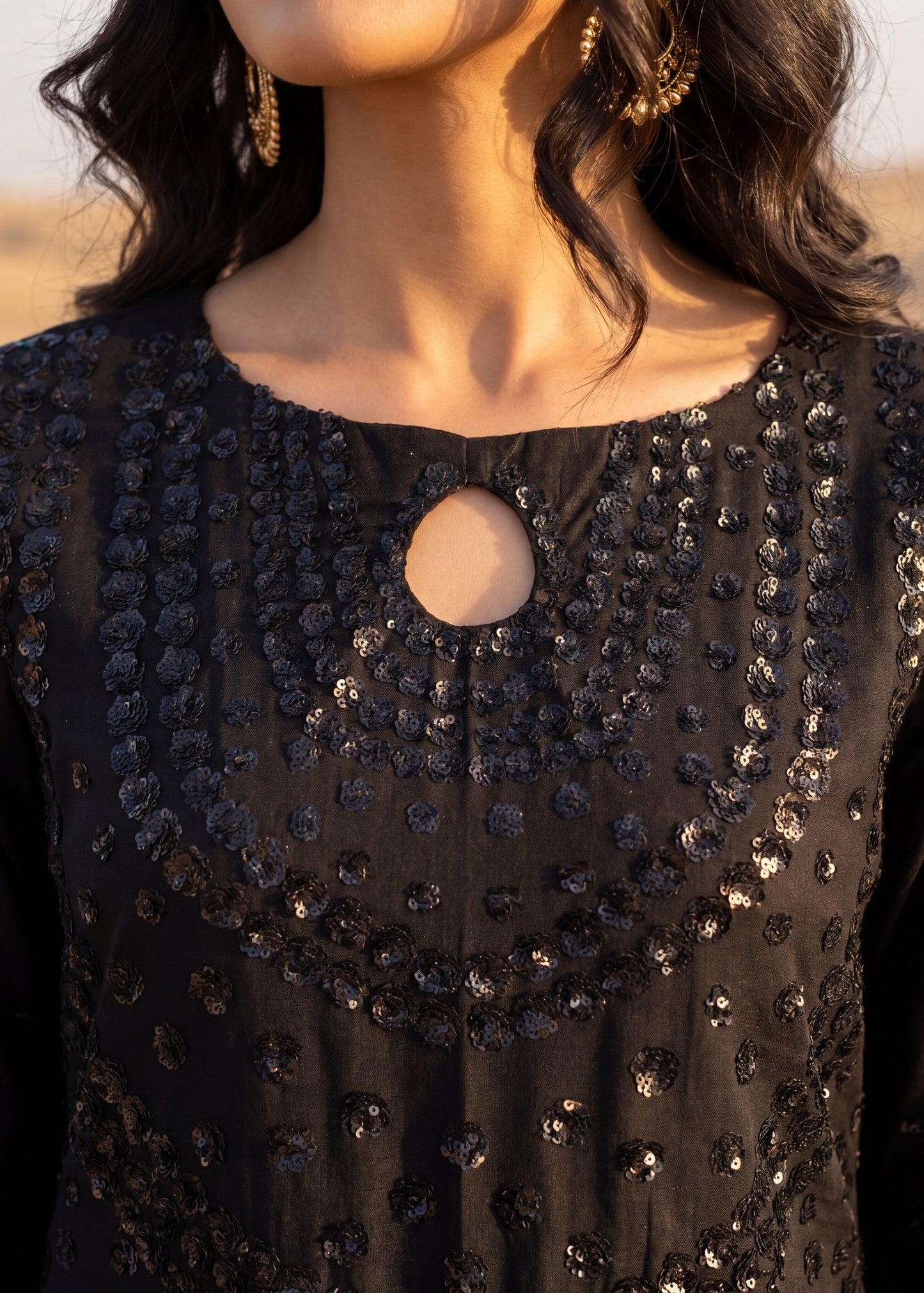 Ladies Black Embroidered Lawn Salwar Kameez Online in UK USA Canada
